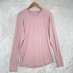 Young LA Performance Ripstop Pullover Shirt Mens Large Pink Gym Sports